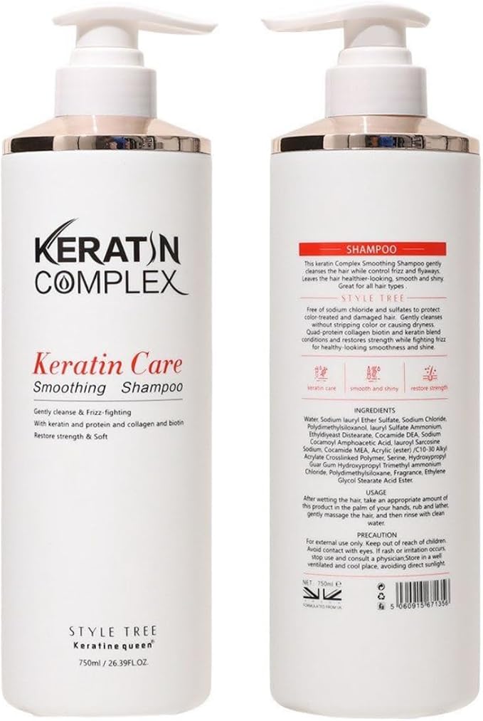 Keratin Complex Keratin Care, Smoothing Shampoo, Nourishing Conditioner, Hair Repair Mask with Bond Sealing har Syrum. Complete hair care. (Shampoo 1pc) - Image 2